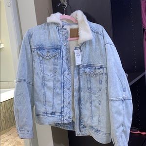 Fluffy Jean jacket